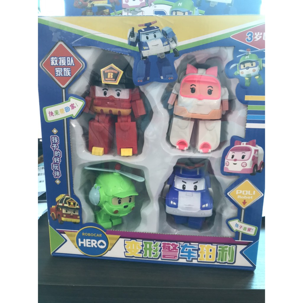 Bộ 6 xe biến hình phim hoạt hình poli và những người bạn