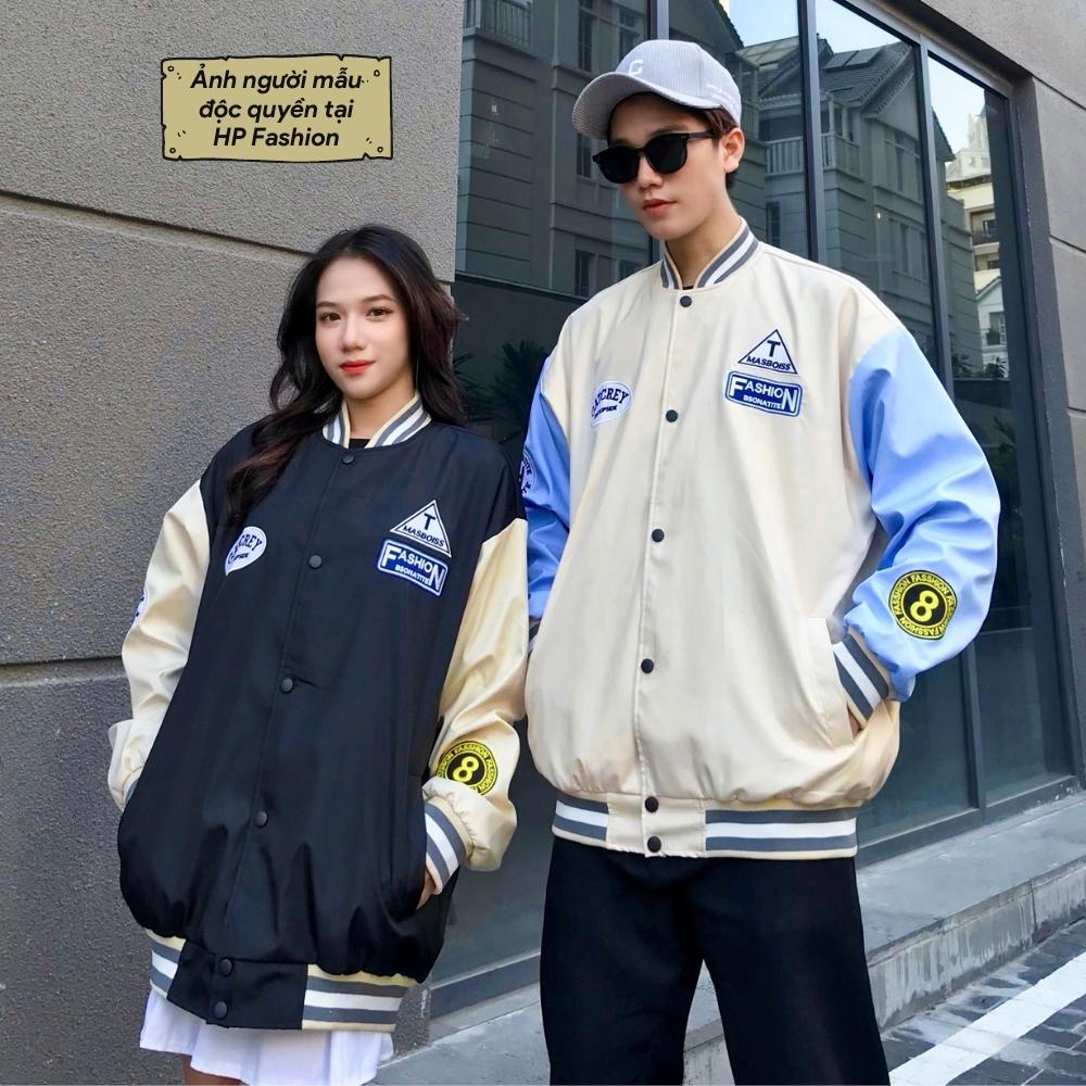 Áo khoác bóng chày form rộng FASHION vải dù cao cấp ❤️Áo bomber Varsity dáng Unisex nam nữ D03