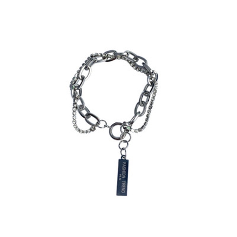 Vòng Tay Hai Lớp Đính Đá Cao Cấp Phong Cách Thời Trang Dành Cho Nam Và Nữ