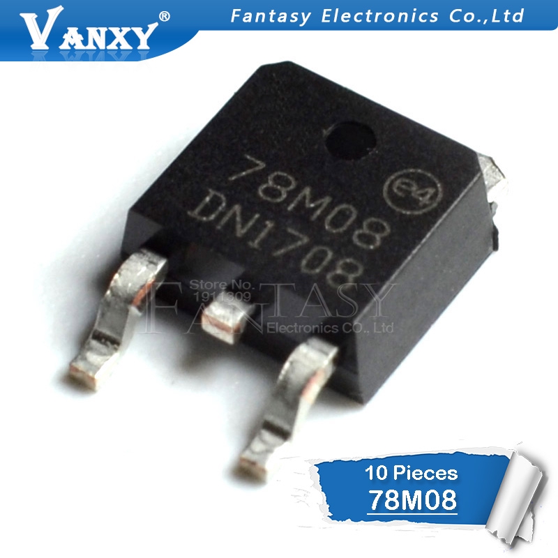 Bộ 10 Linh Kiện Bán Dẫn 7808 78m08 To252 L78M08Cdt L78M08 To-252 Smd