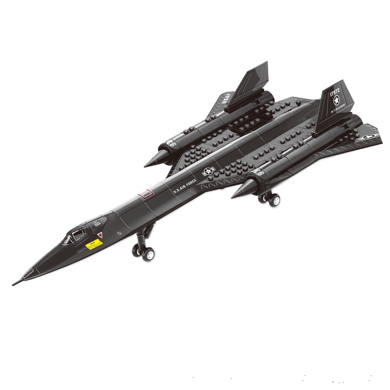 Xếp Hình Wange 4005 - Lắp ráp mô hình máy bay phi cơ do thám Sr-71 Blackbird 183 mảnh ghép