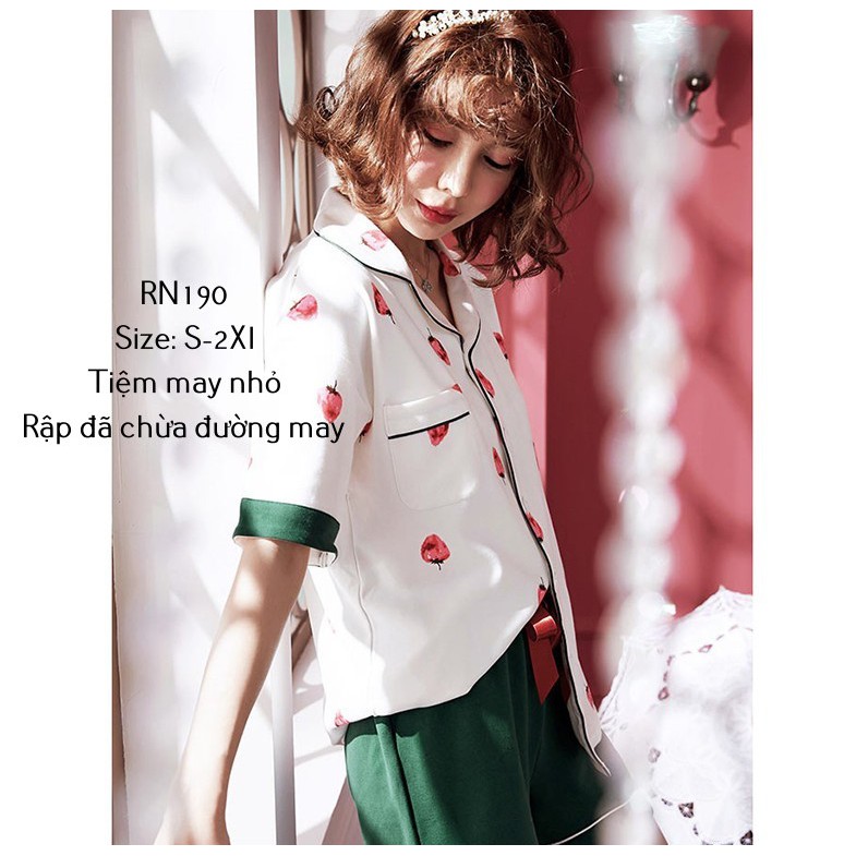 RN190_rập giấy may pijama ngắn tay nữ