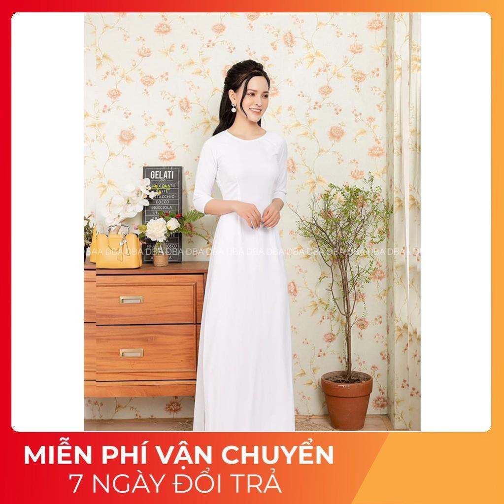 Áo Dài Trắng Vải Trơn Lụa Nhật Nhiều Màu Sắc - Ảnh Thật Shop Tự Chụp - Cam Kết Vải Siêu Đẹp
