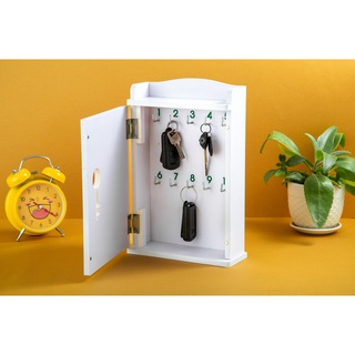 Tủ móc treo chìa khóa chất liệu PVC bền đẹp tiện dụng gọn gàng hanger gắn tường hộp đựng chìa khóa mini gia đình
