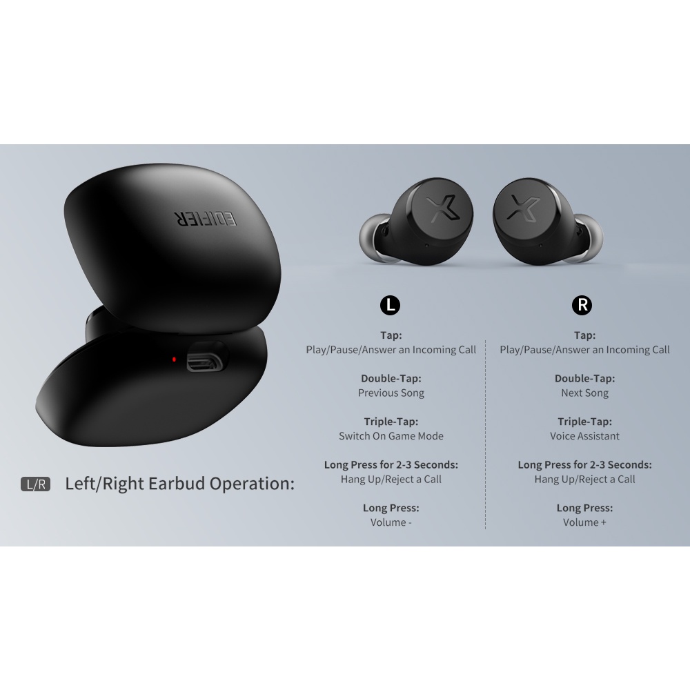 Tai Nghe Bluetooth 5.2 Không Dây Edifier X3S TWS Chế Độ Trò Chơi 28HRS time IP55