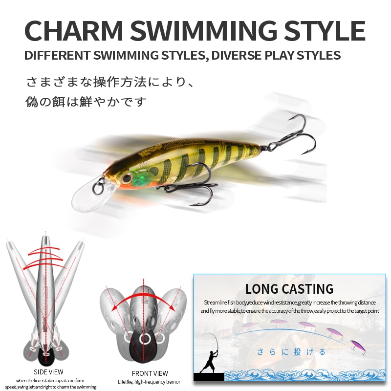 Mồi Giả Câu Cá Bằng Vonfram 95mm 14.8g 65mm 6g