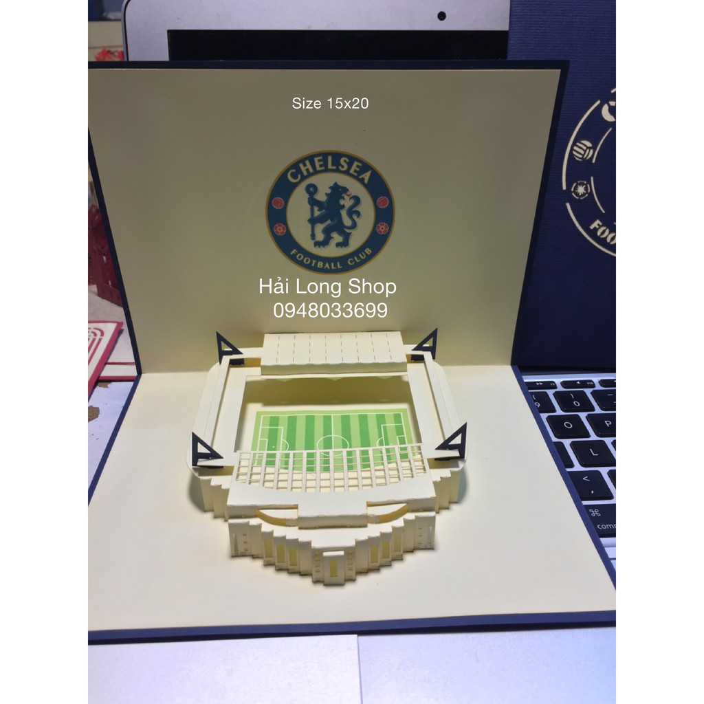 Chelsea  Stadium - Sân Bóng - Thiệp 3D Mở 90 độ | BigBuy360 - bigbuy360.vn