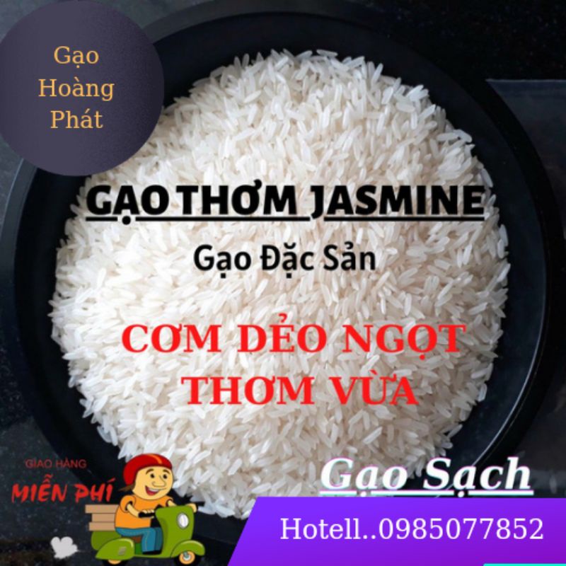 Gạo Jasmine - Dẻo vừa,mềm cơm.(Bao 5kg).