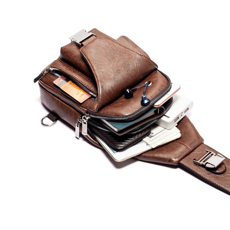 Túi Đeo Chéo Nam Trước Ngực Da PU Cao Cấp Chống Nước Phong Cách Thể Thao Thời Trang Hàn Quốc TD04 Đậm Chất Nam Tính | BigBuy360 - bigbuy360.vn