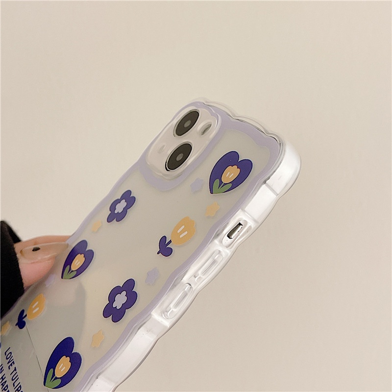 Ốp Điện Thoại Họa Tiết Sóng Biển Lớn Kiểu Nhật Hàn Gắn Dây Đeo Tay Cho iPhone 13Promax 11 12 xs xr 8 14