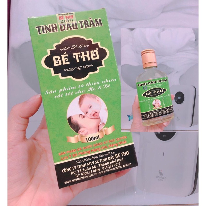 Tinh dầu tràm nguyên chất bé thơ Huế(Hàng chính hãng công ty sản xuất tinh dầu bé thơ)100ml