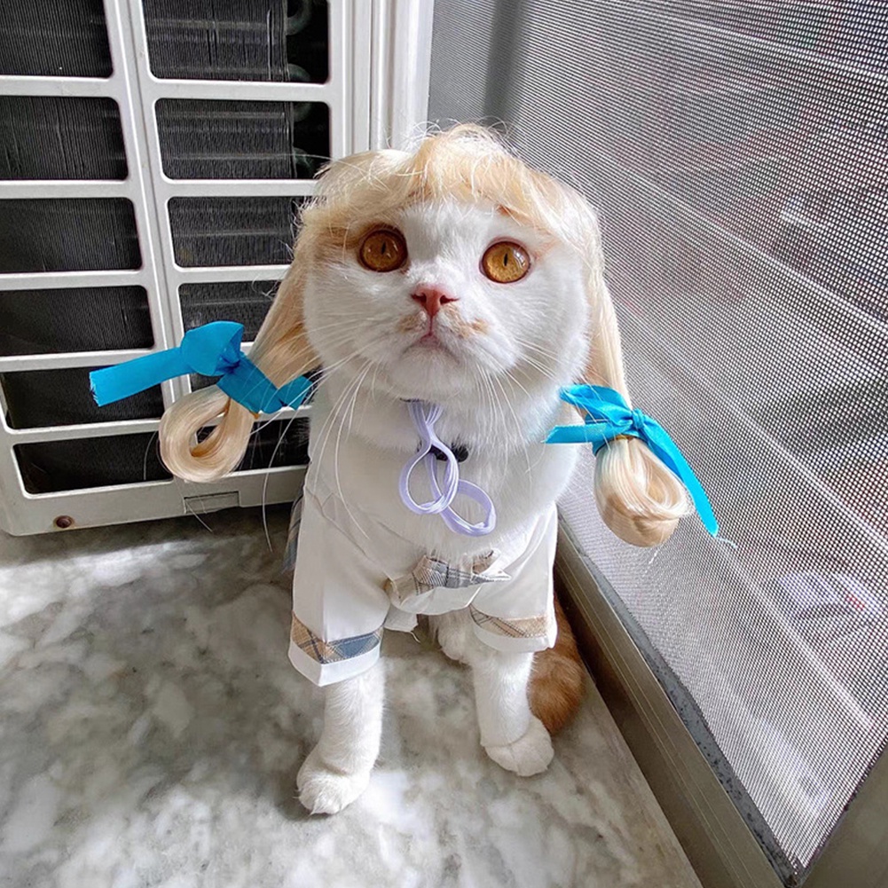 ♫Tóc Giả Cho Chó Thú Cưng Vui Nhộn Bộ Tóc Hóa Trang Chó Mèo Đeo Chéo Đồ Dùng Chụp Ảnh   Khăm Thú Cưng Trang Phục Lễ Hội Tóc Giả Cho Chó Đồ Dùng Cho Thú Cưng 2023