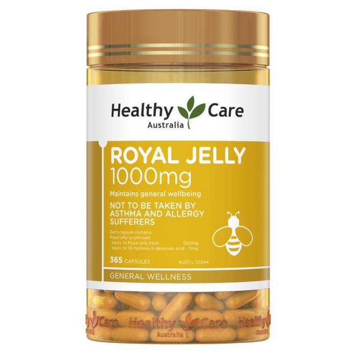 Viên uống sữa ong chúa Healthy Care Royal Jelly 1000mg 365 Viên Quà Tặng Mẹ