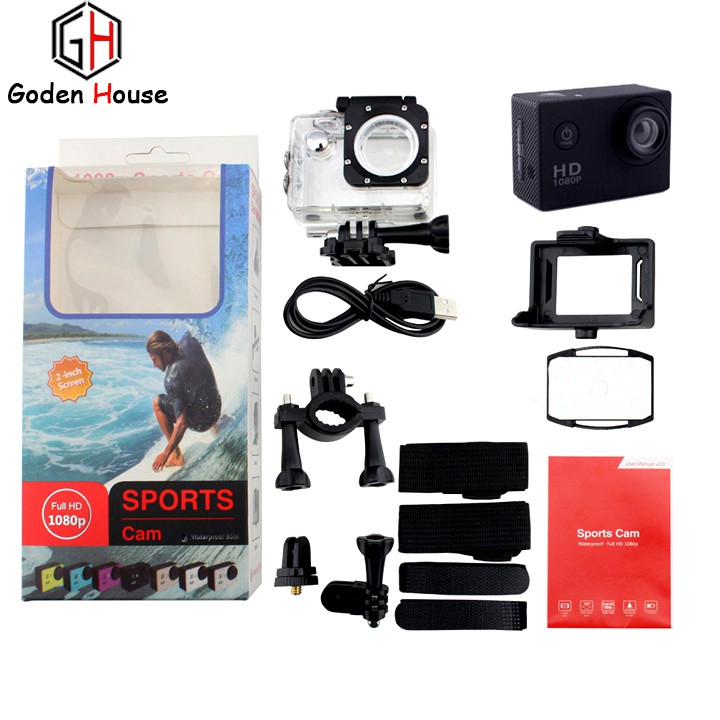 Camera hành trình Full HD 1080P Goden House cao cấp, camera hành trình chống nước full phụ kiện lắp đặt trên xe | BigBuy360 - bigbuy360.vn