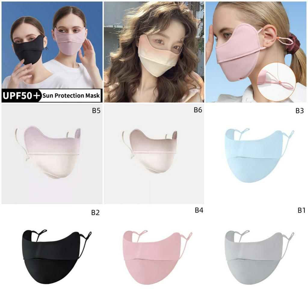 Fsth Khẩu Trang Chống Nắng Bằng Lụa Lạnh Nhanh Khô Thoáng Khí Bảo Vệ Tai Và Cổ Cho Nữ