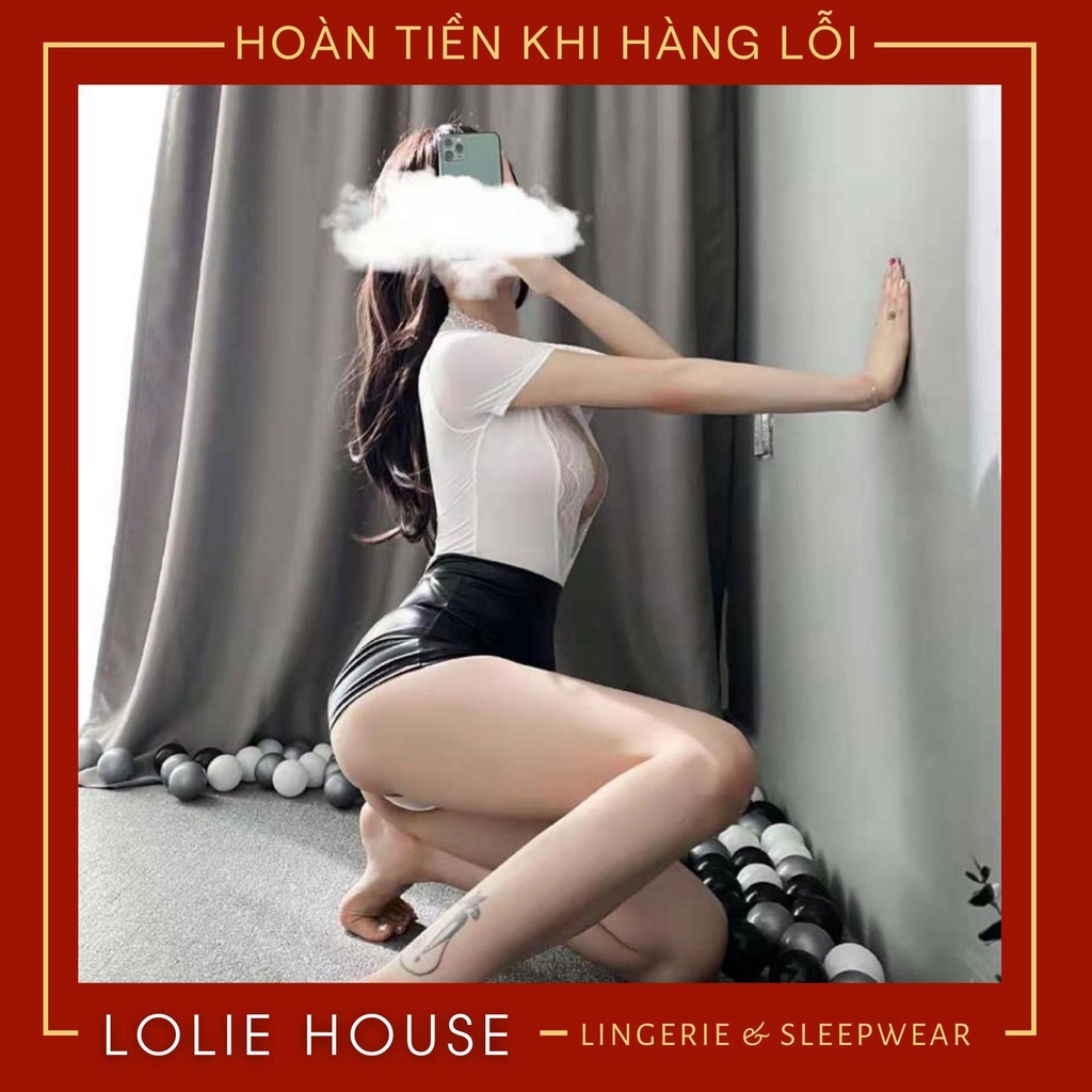 Bộ đồ ngủ cosplay thư ký sexy dáng váy đầm ngủ ôm body cosplay giáo viên sexy LOLIE HOUSE - CP49 | BigBuy360 - bigbuy360.vn