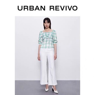Áo lụa kẻ xanh Urban Revivo