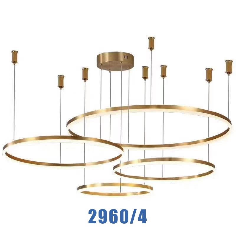 ĐÈN ỐP-ĐÈN THẢ TREO TRẦN 4 VÒNG HIỆN ĐẠI Có Bảo Hành