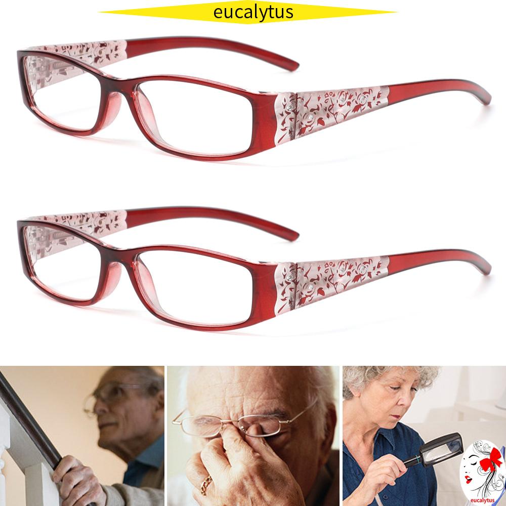 🌸EUTUS🌸 Ultralight Anti Blue Light Reading Glasses Radiation Protection Printing Eyeglasses Presbyopic Eyewear Vision Care Men Women Fashion Anti-blue Rays...