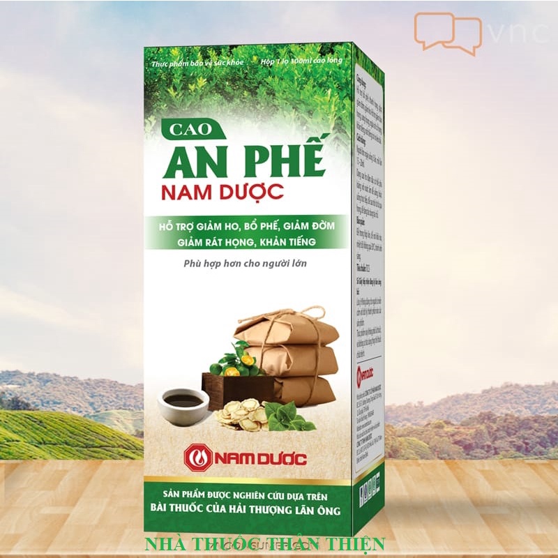 CAO AN PHẾ NAM DƯỢC – Hỗ trợ bổ phế, giảm đờm, giảm ho, giảm đau họng (100ml)