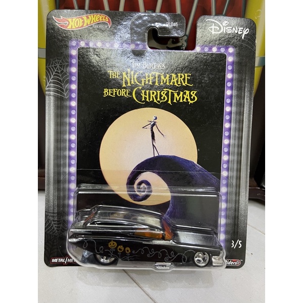 Xe mô hình đồ chơi bánh cao su Hotwheels 1:64 PREMIUM - DISNEY - '59 Cadillac Funny Car