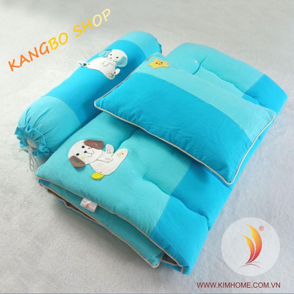 [KimHome] Bộ nệm gối cho bé đi nhà trẻ chất liệu cotton xốp chần gòn thoáng mát thương hiệu Kim Home giá tốt