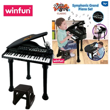 Đồ chơi đàn piano cổ điển kèm mic thu âm cho bé Winfun 2045 hàng chính hãng