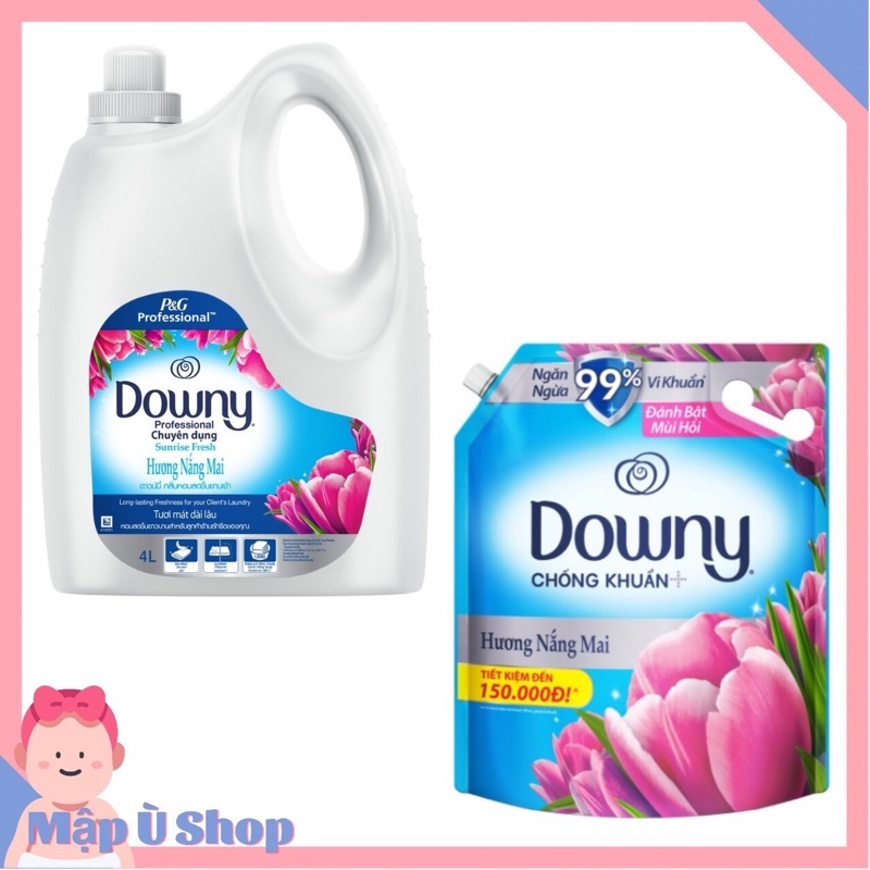 Nước xả vải Downy hương nắng mai bình 4L / túi 3,5L