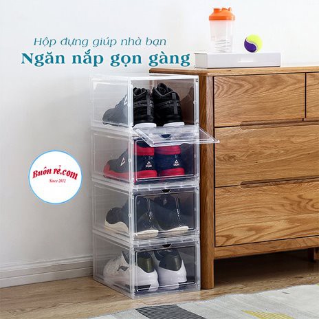 Hộp đựng giày size lớn nhựa cứng có nắp cửa trong suốt Việt Nhật hàng cao cấp (MS:3869) -Buôn rẻ 01278