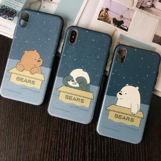 Ốp điện thoại TPU mềm họa tiết gấu cho iPhone 6 6s 7 8 plus x xs xr 11 pro max