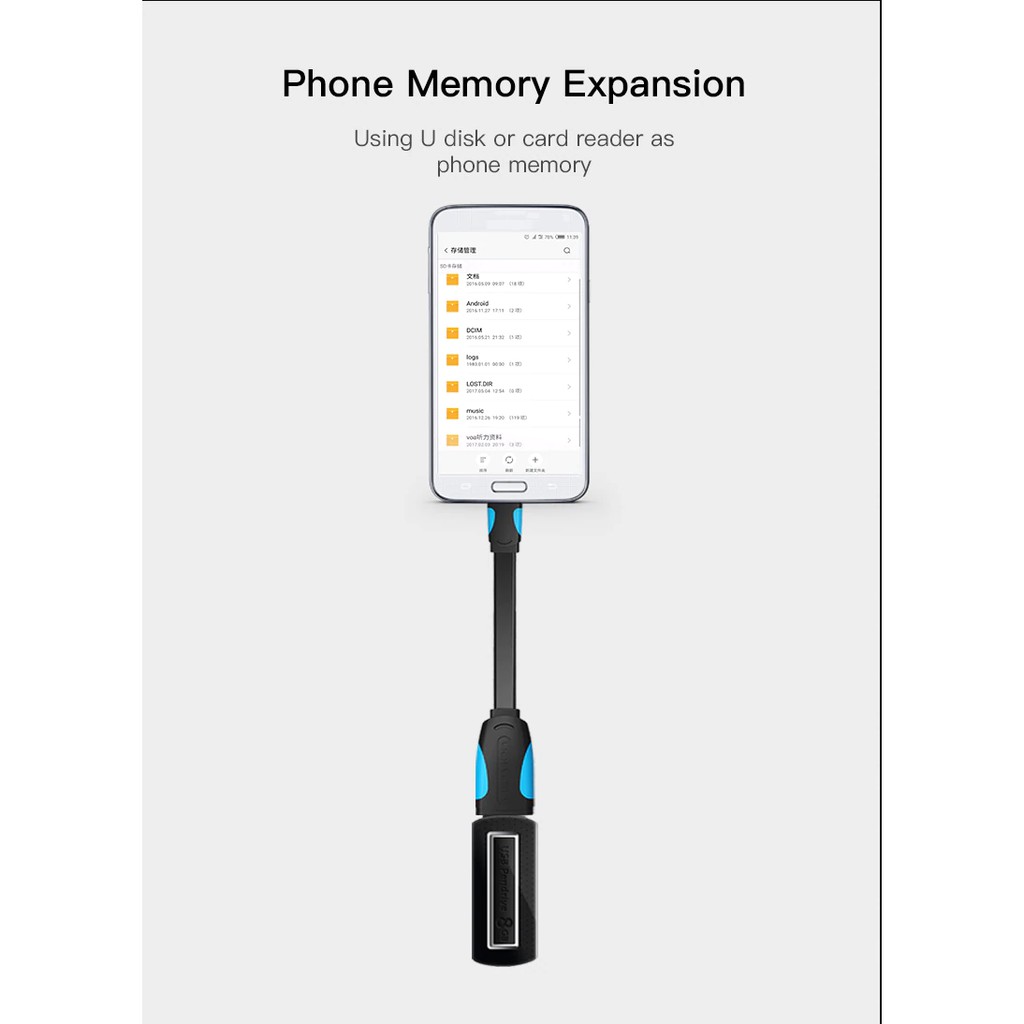 Cáp chuyển đổi USB 2.0 OTG sang Micro USB cho điện thoại Android | BigBuy360 - bigbuy360.vn