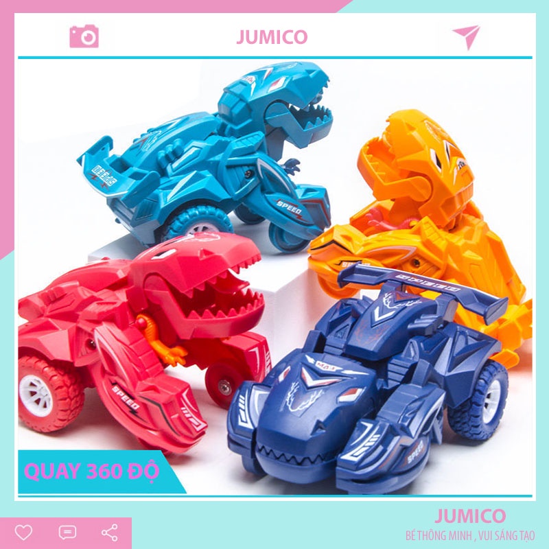 Đồ chơi cho bé trai bé gái ô tô khủng long biến hình giúp trẻ tư duy vận động JUMICO KL