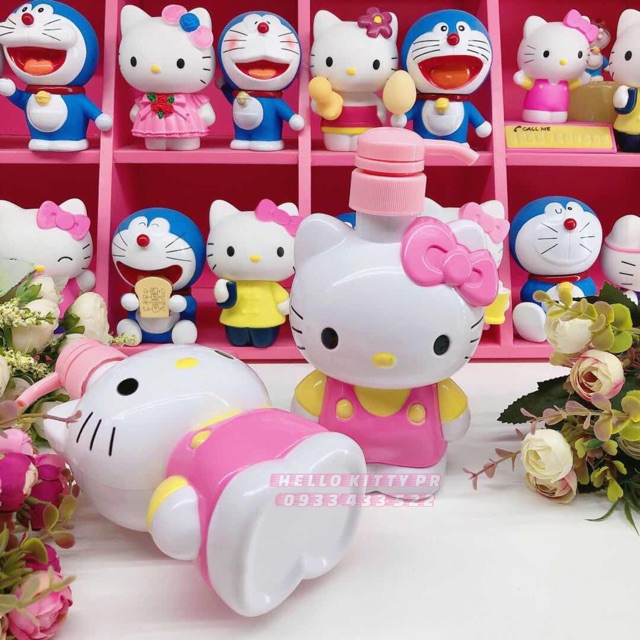 Bình chiết dầu gội, sữa tắm Hello Kitty