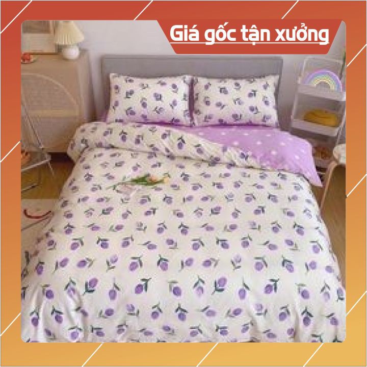 Chăn ga gối ⚡CAO CẤP⚡ Chăn ga cotton mịn màng, thoáng khí - ấm áp mùa đông, mát mẻ mùa hè- dễ dàng vệ sinh