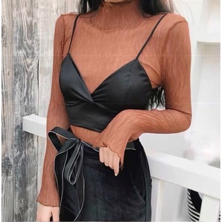 Áo bra bảng lớn satin lụa có mút