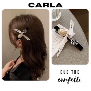 Kẹp nơ cặp tóc nữ gắn nơ carla phong cách tiểu thư hàn quốc