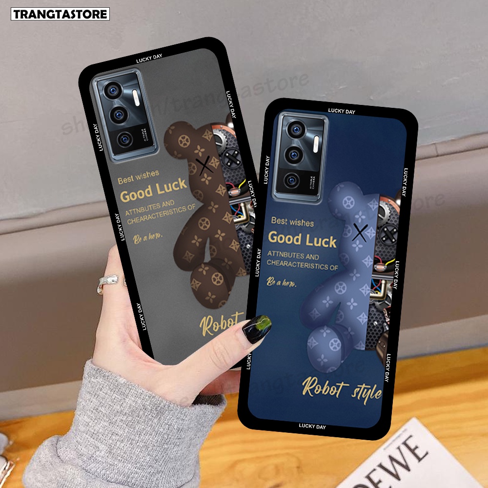 Ốp Vivo V23e in hình gấu Bearbrick,Mountain,xanh,đen,đỏ giá rẻ