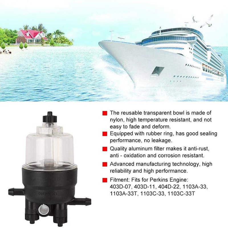 1 Cái 130306380 Bộ Lọc Tách Nhiên Liệu Động Cơ Cho Dòng Perkins 400