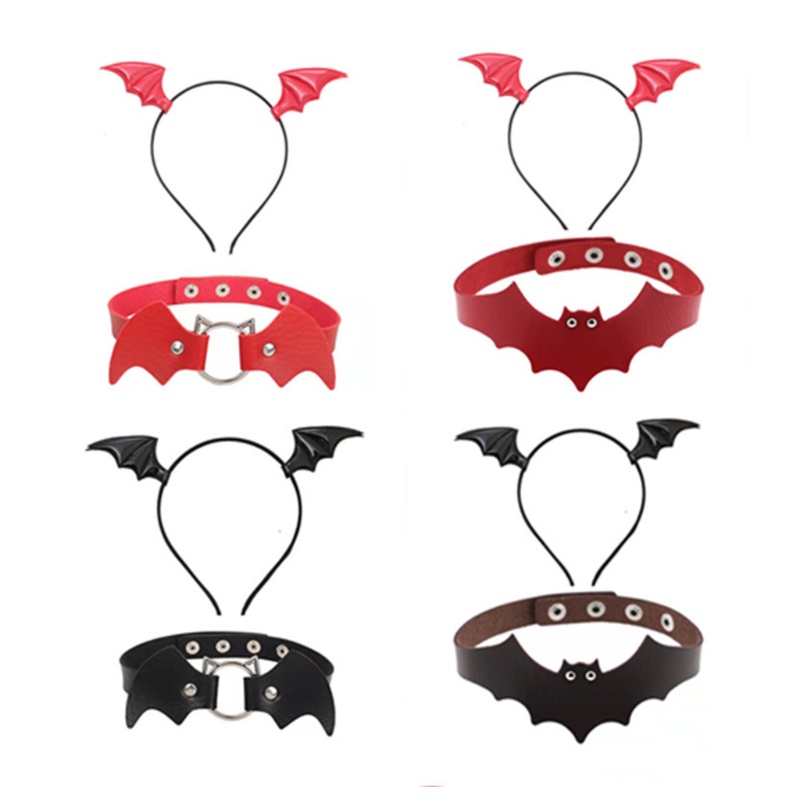 Set Kẹp Tóc + Băng Đô Cài Tóc Hình Cánh Dơi / Ác Quỷ Độc Đáo Cho Dịp