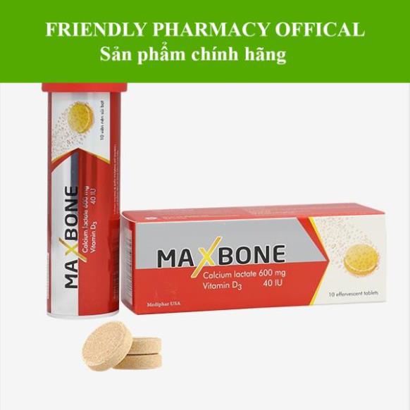 Viên sủi Maxbone – Bổ sung canxi cho mẹ bầu, giúp phát triển chiều cao cho trẻ (Hộp 10 viên)
