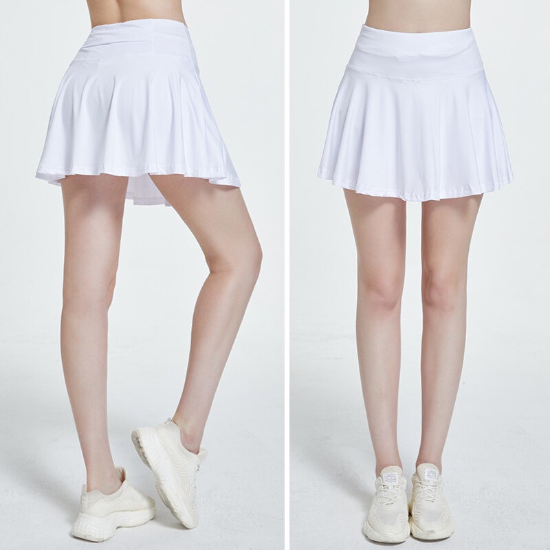 Chân Váy Xếp Li Lưng Cao Có Túi Dành Cho Nữ Tập Luyện Thể Thao Tennis