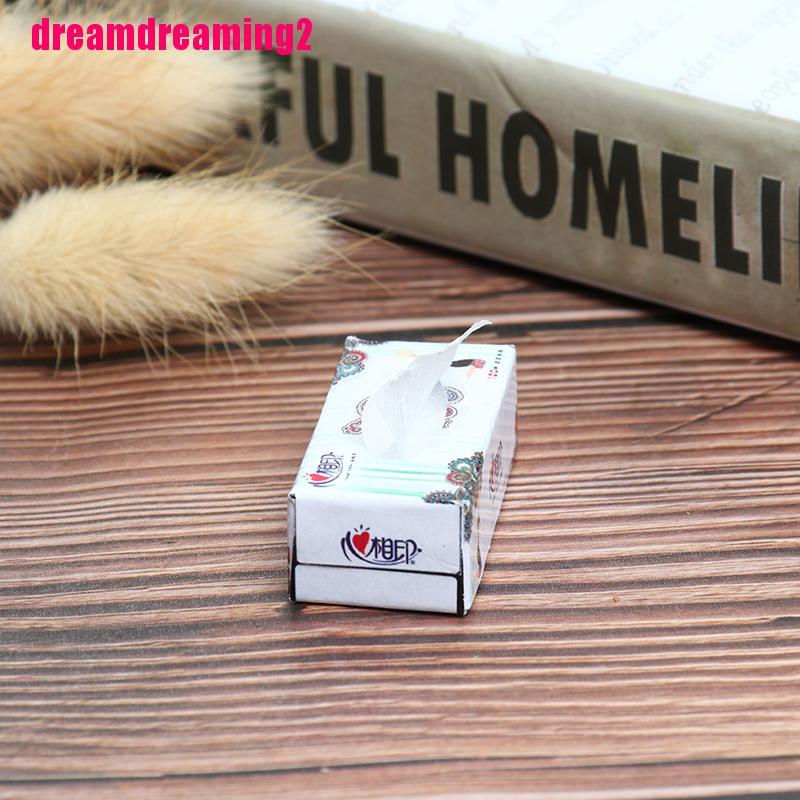 Hộp Khăn Giấy mini Độc Đáo Trang Trí Nhà Búp Bê Tỉ Lệ 1: