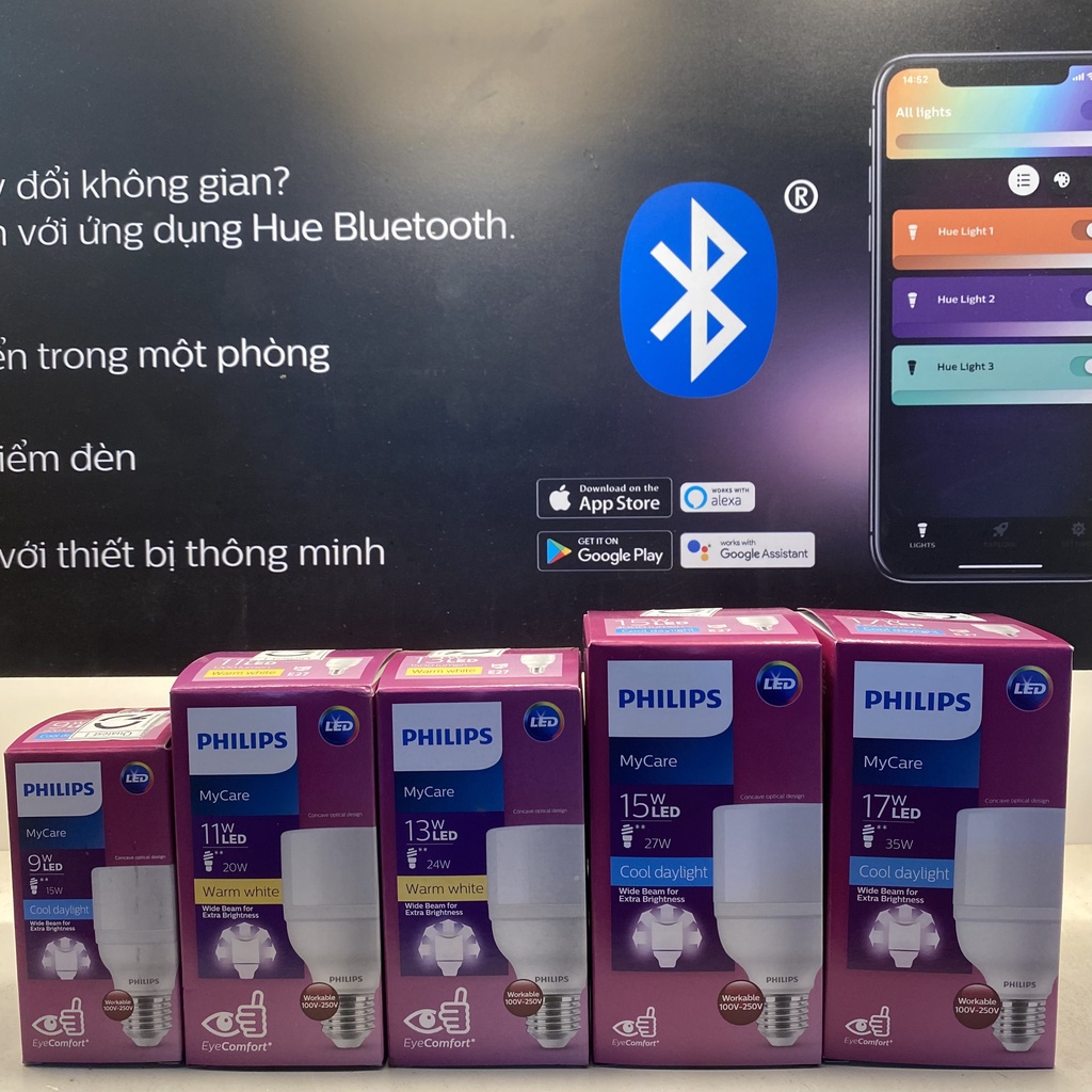 Bóng Đèn LEDBright PHILIPS 9W Lumen 900 E27 Ánh Sáng Trắng/Vàng Bảo Hành 2 Năm