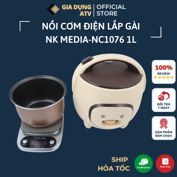 Nồi Cơm Điện NK MEDIA NC 1076 1L , Nồi Cơm Điện đa năng hình con lợn siêu đáng yêu (bảo hành 12 tháng)