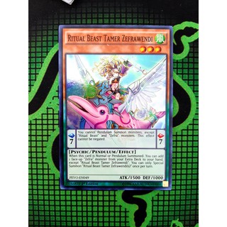 THẺ BÀI YUGIOH  PEN- Ritual Beast Tamer Zefrawendi - PEVO-EN049 - Super Rare 1st Edition
