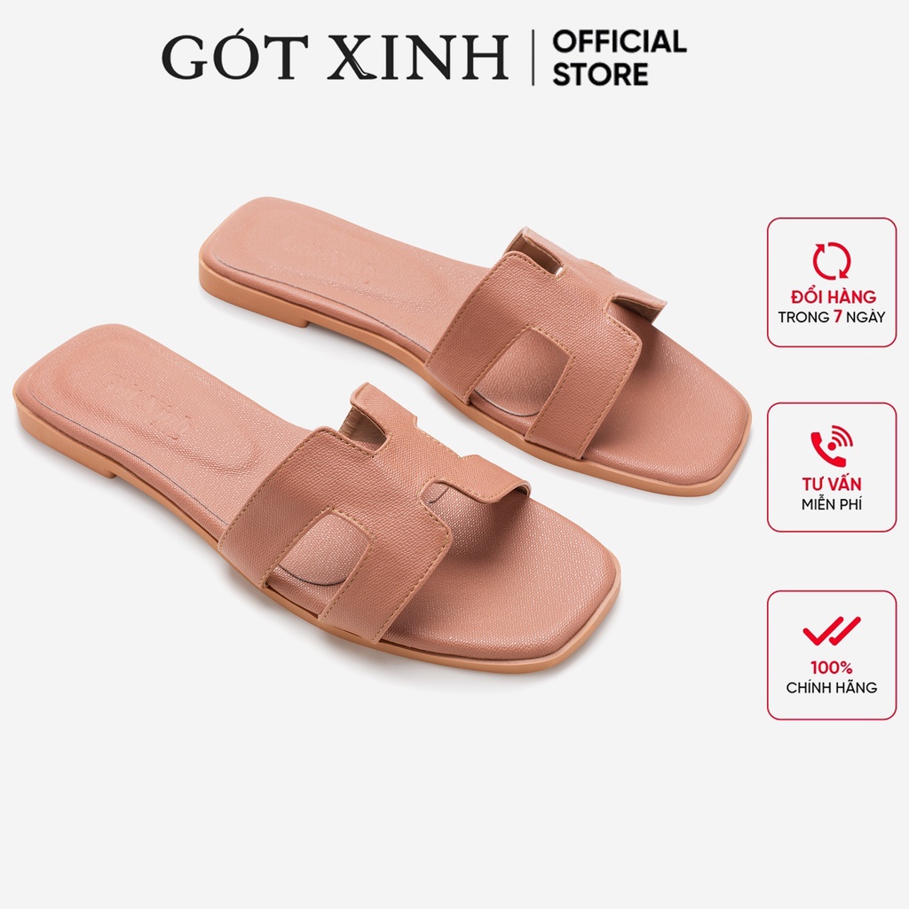 Dép nữ GÓT XINH GX158 đế bệt da mờ