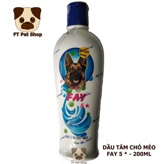 Sữa Tắm Trị Ký Sinh Trùng, Thơm Lâu, Mượt Lông, Sữa Tắm Cho Thú Cưng - Fay 5 Sao 200ml