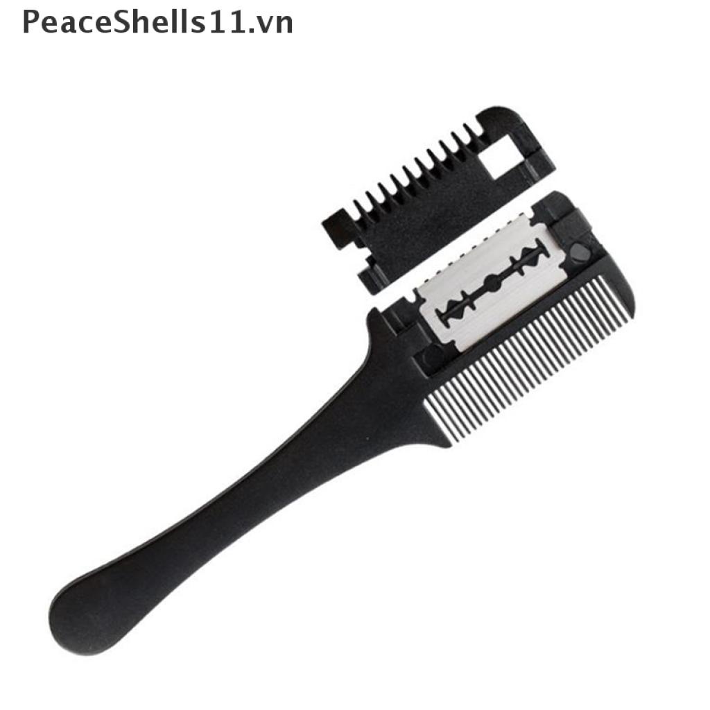 Lược Chải Tóc Hai Mặt Kèm Lưỡi Dao Cạo PeaceShells11