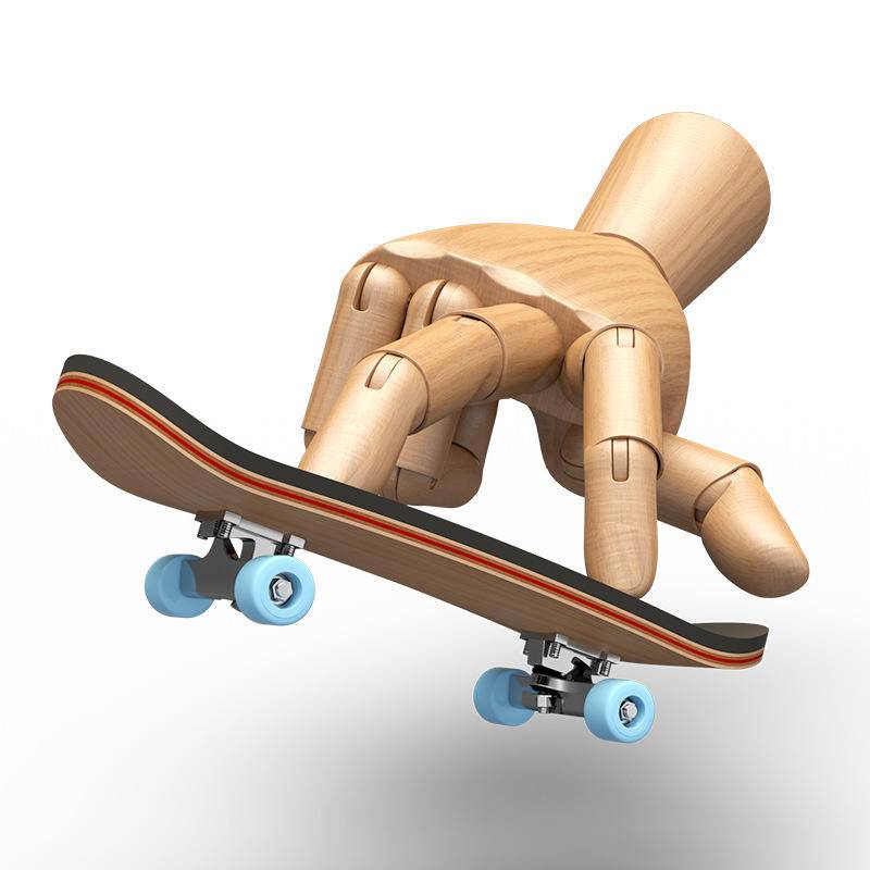Bánh Xe Ván Trượt Năm Lớp Bằng PU Chống Trượt Chuyên Nghiệp Mini Finger Skateboard Fingerboards