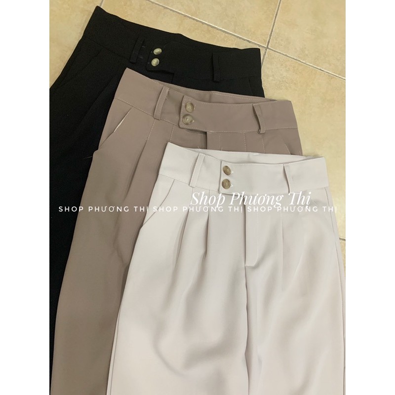 Quần tây ống suông cài lệch thời trang công sở